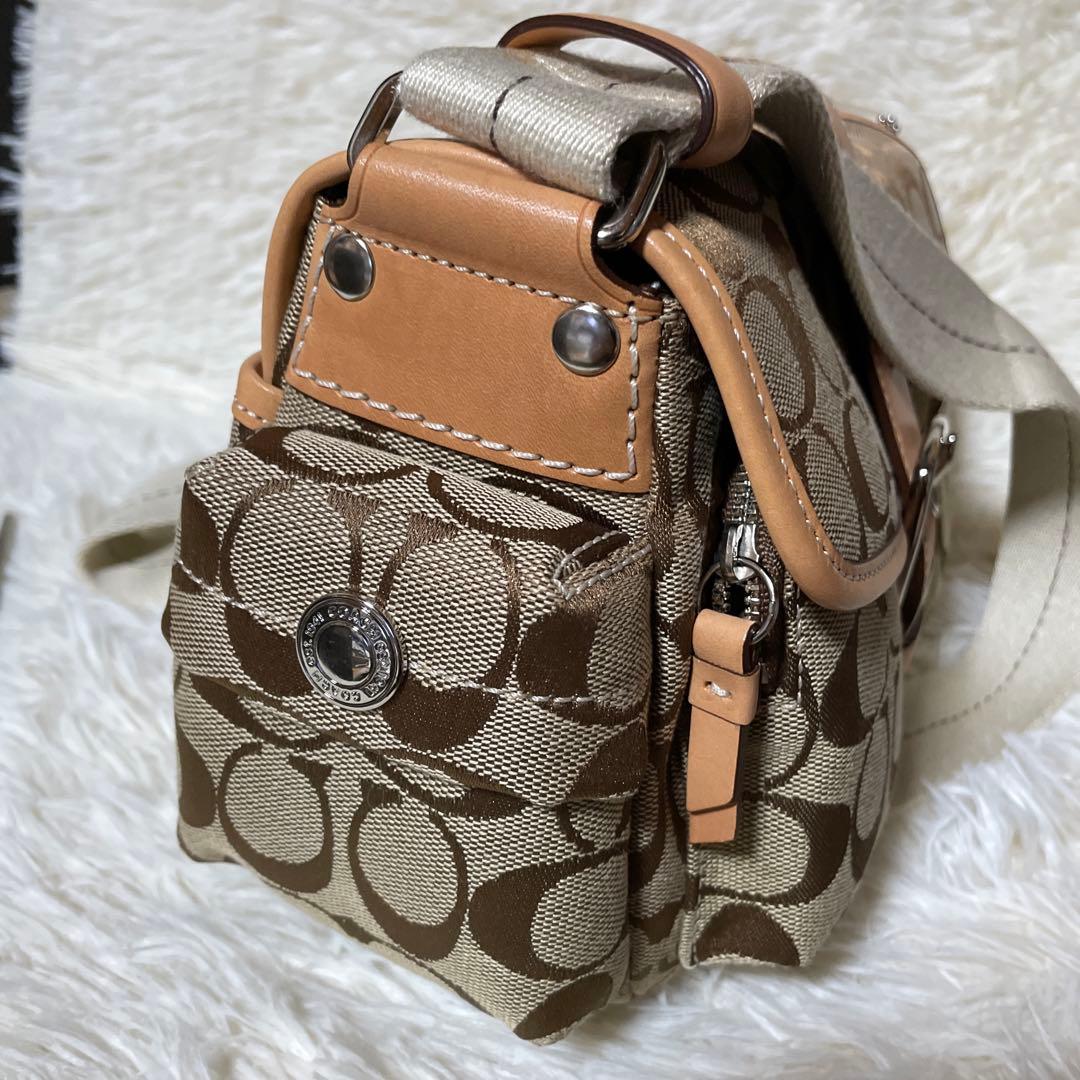 COACH ソーホー シグネチャー ショルダーバッグ ベージュ y2k