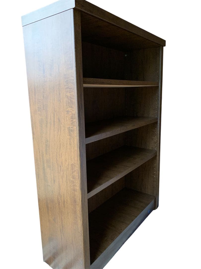 木製4段本棚 ブラウン