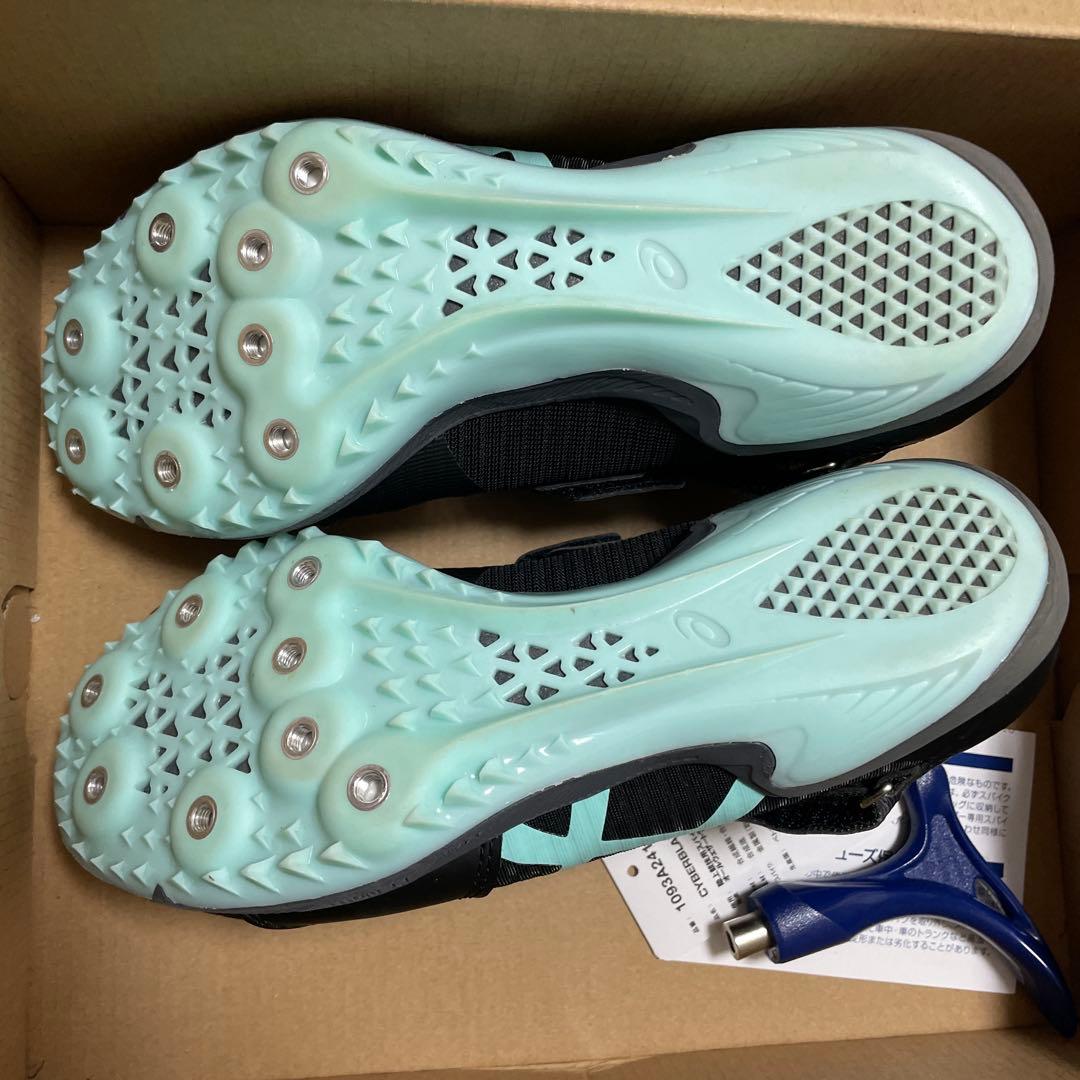 ★asicsサイバープレード17 陸上スパイク23.5㎝ブラック/ミント