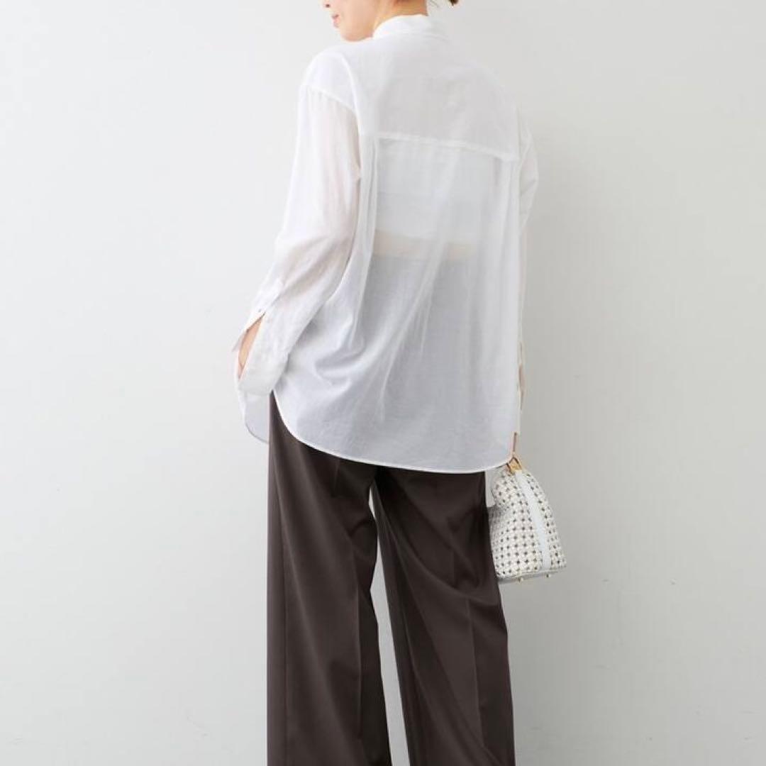 エヴリディアイライク　25SS minimal sheer shirt コットン