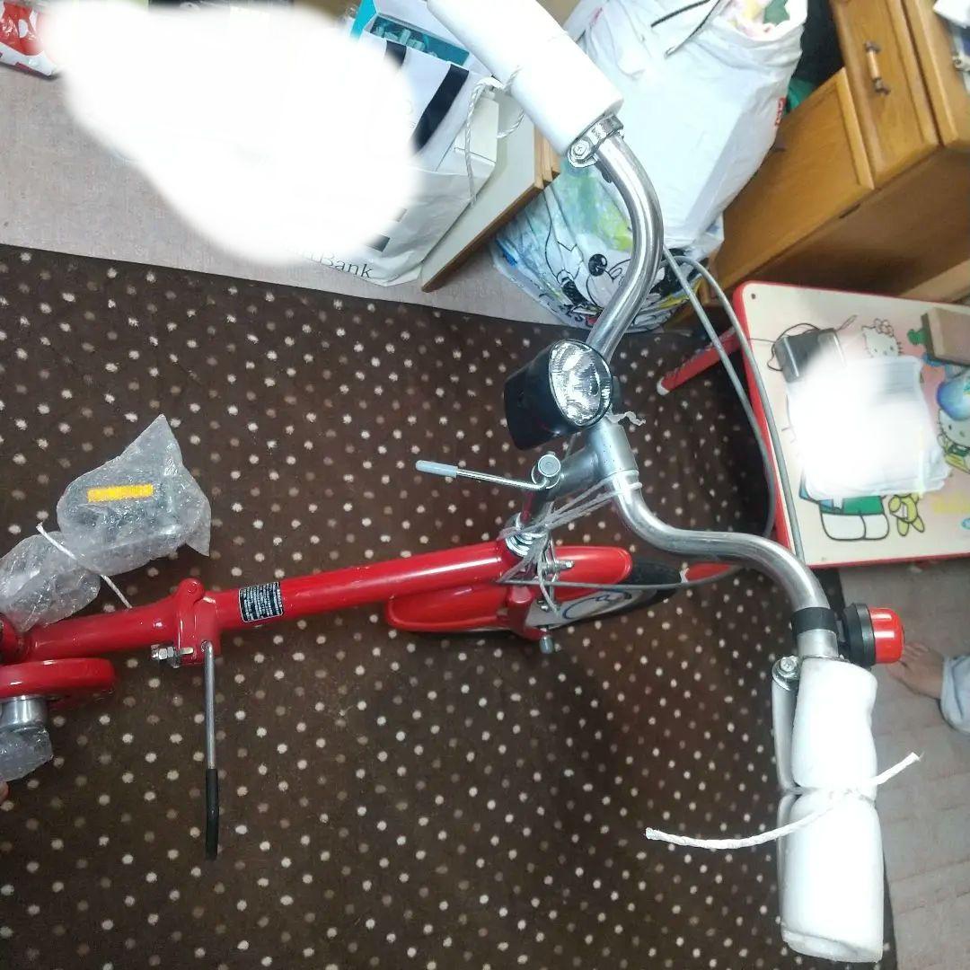 激レア マーチャリ 日産マーチ ノベルティ　折り畳み自転車　赤色　I LOVE