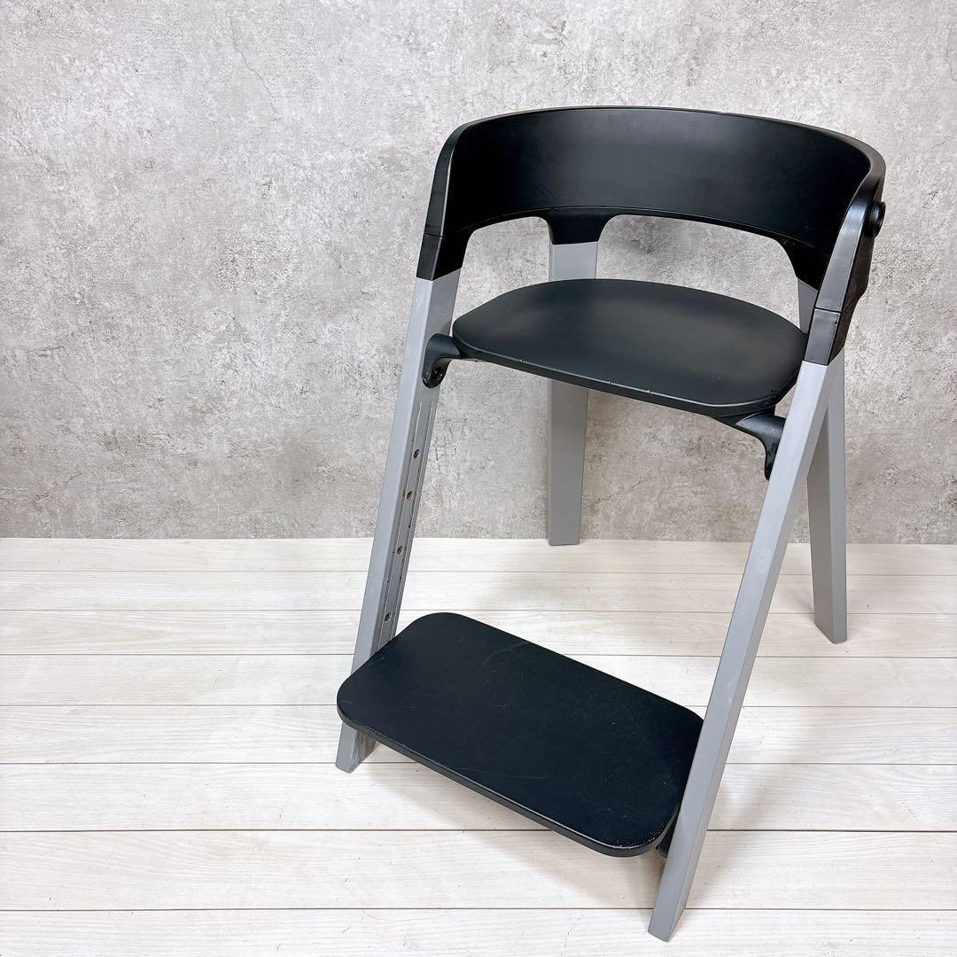Stokke ストッケ ベビーチェア ハイチェア ステップス ブラック×グレー