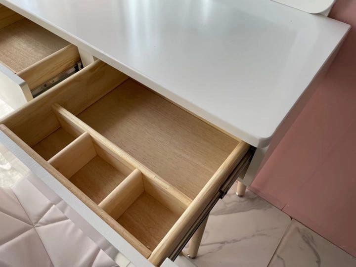 ドレッサー 北欧風 鏡台 オシャレ ホワイト 姫系