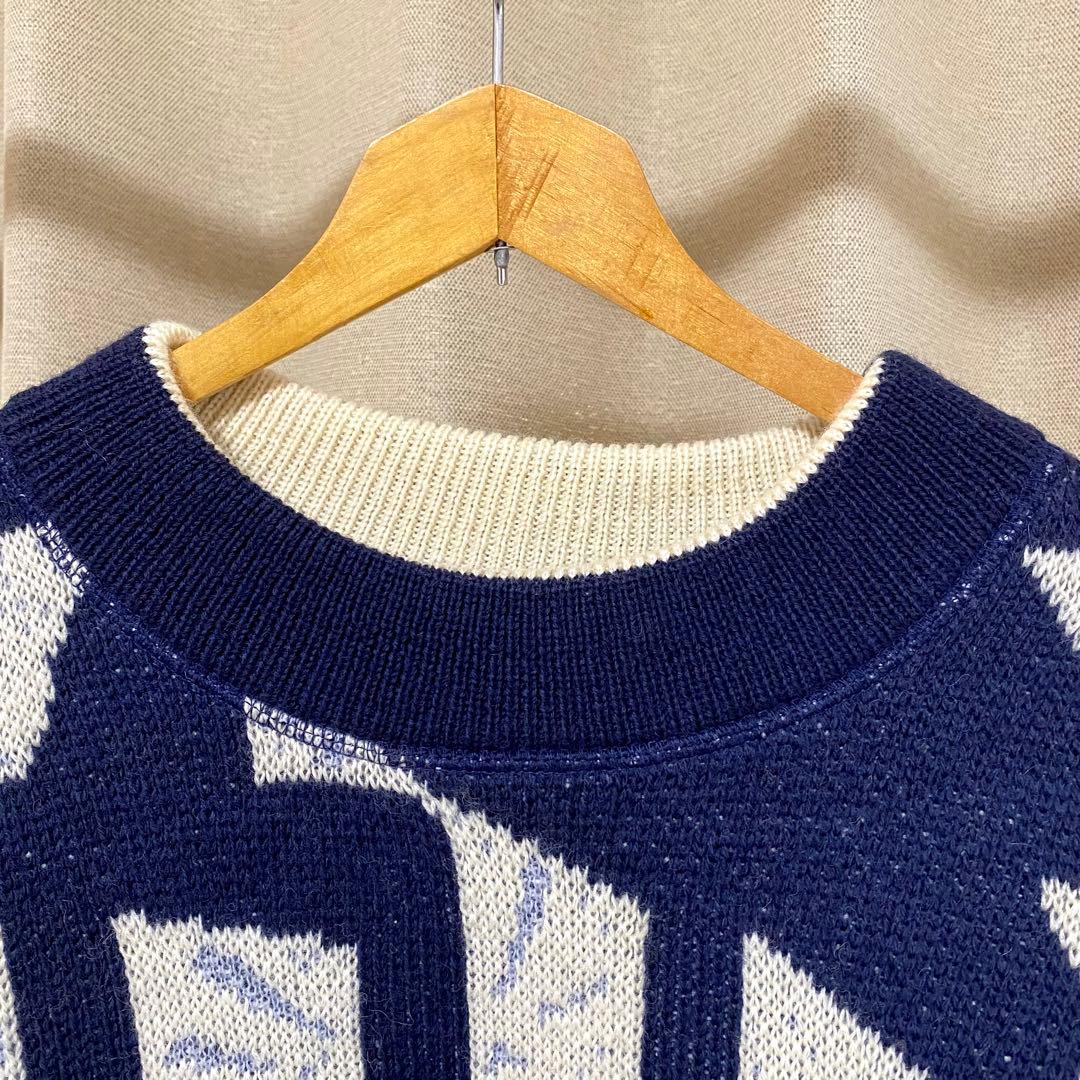 80's MARITHÉ FRANÇOIS GIRBAUD 総柄 ウールニット