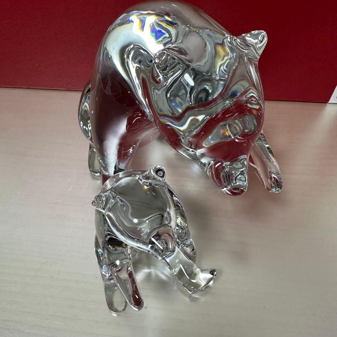 バカラ　親子　クマ　フィギュアリン　美品