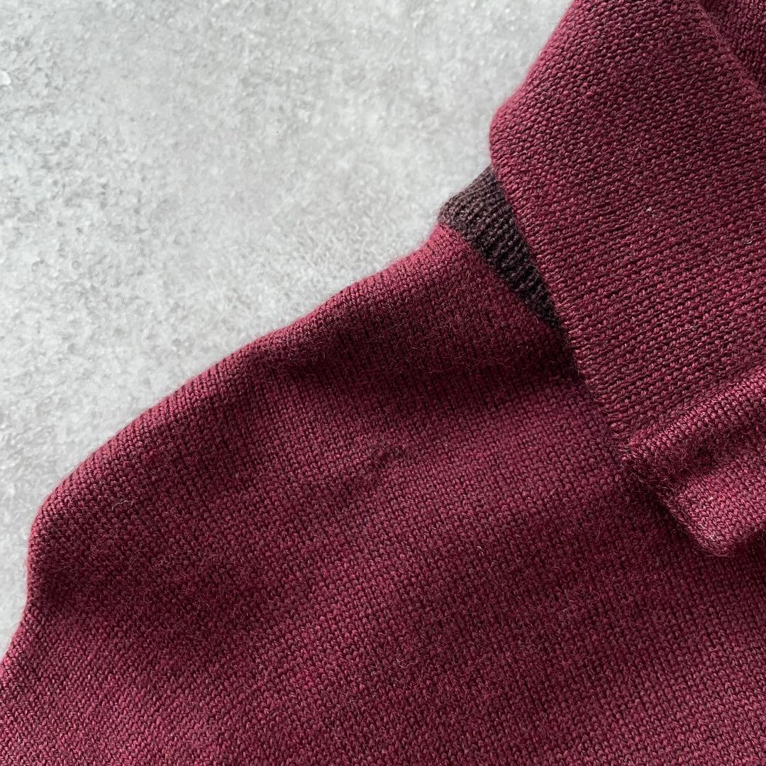 12AW Martin Margiela ニットポロシャツ ボルドー ウール 1