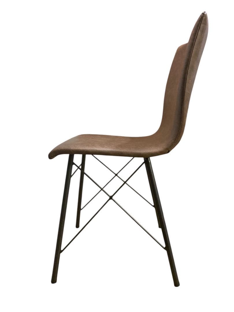 美品　ダイニングチェア　クラッシュゲートCrash Gate　ブラウン&キャメル