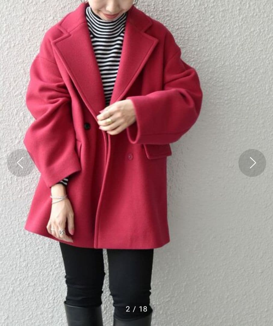 新品 本日セール☆SHIPS any リバーダブルテーラードミドルコクーンコート