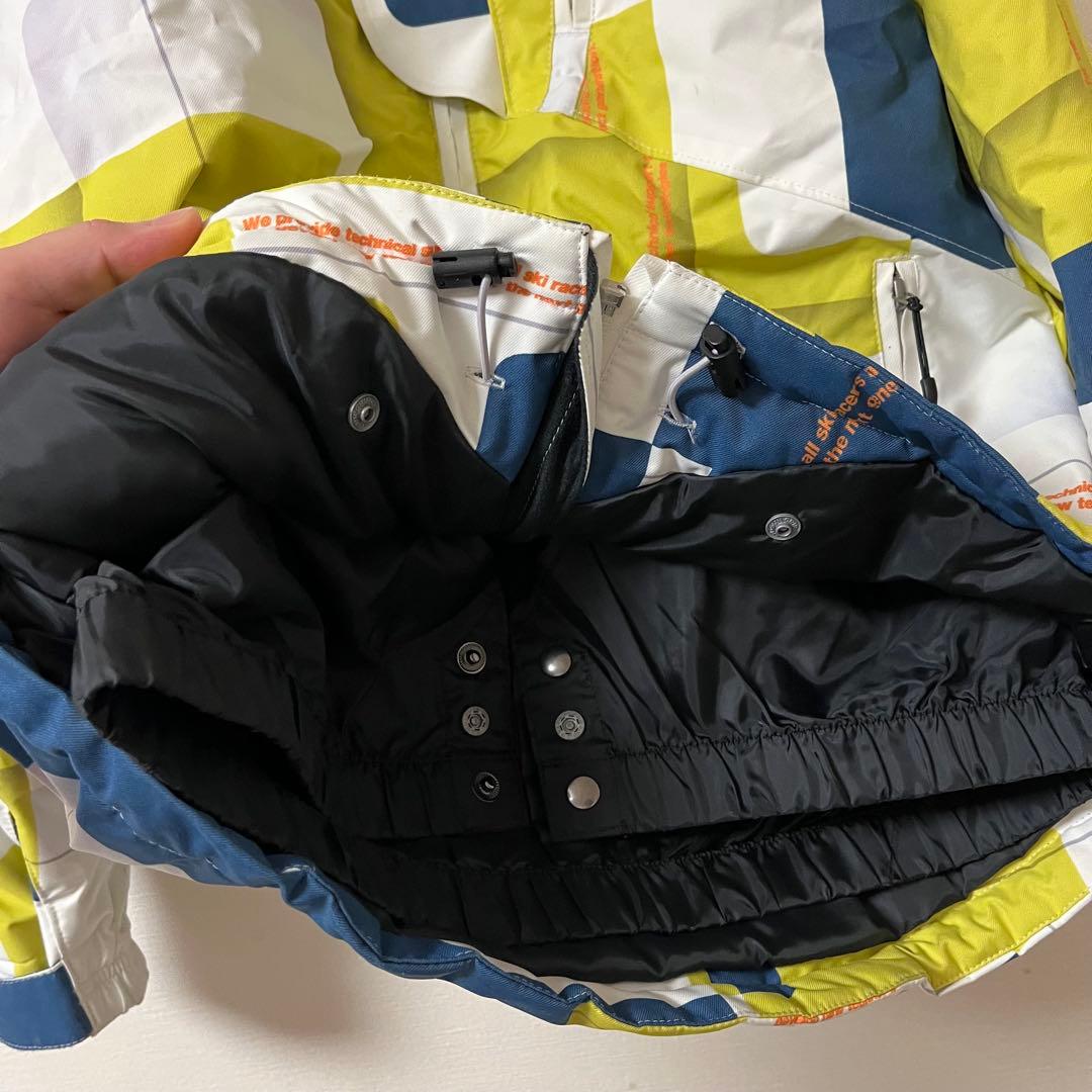 【入手困難】on yo ne スキーウェア ユニセックス 青・黄・白 幾何学模様