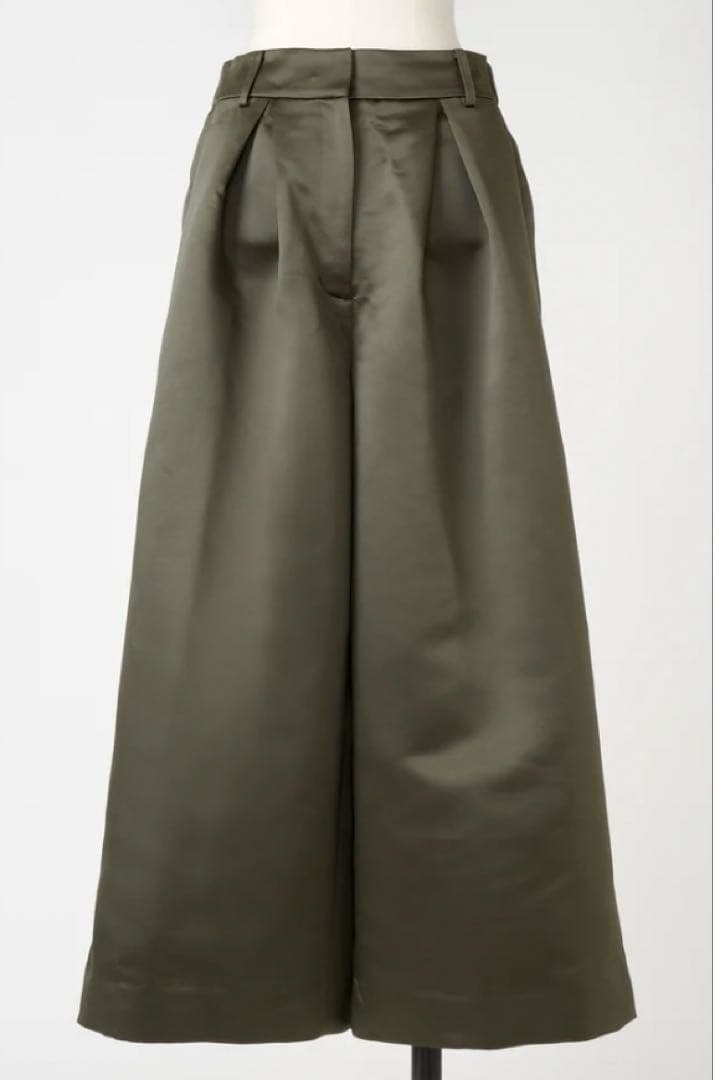 heveサテンフレアガウチョオリーブ36size