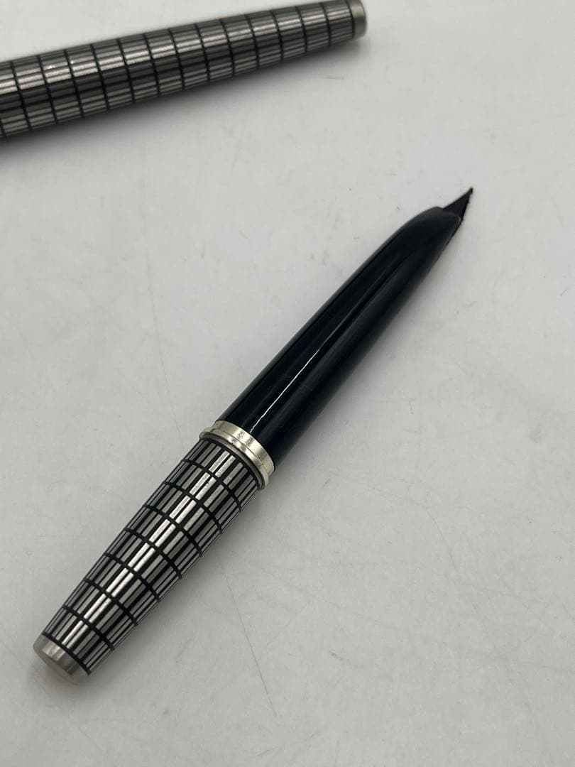 パイロット エリート 格子柄 万年筆　18K 750 F ヴィンテージ