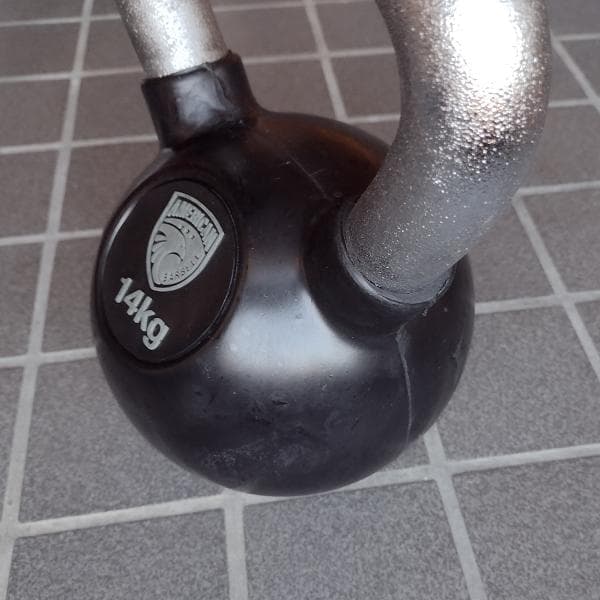 業務用新品 アメリカンバーベル ラバーコート ケトルベル 14kg