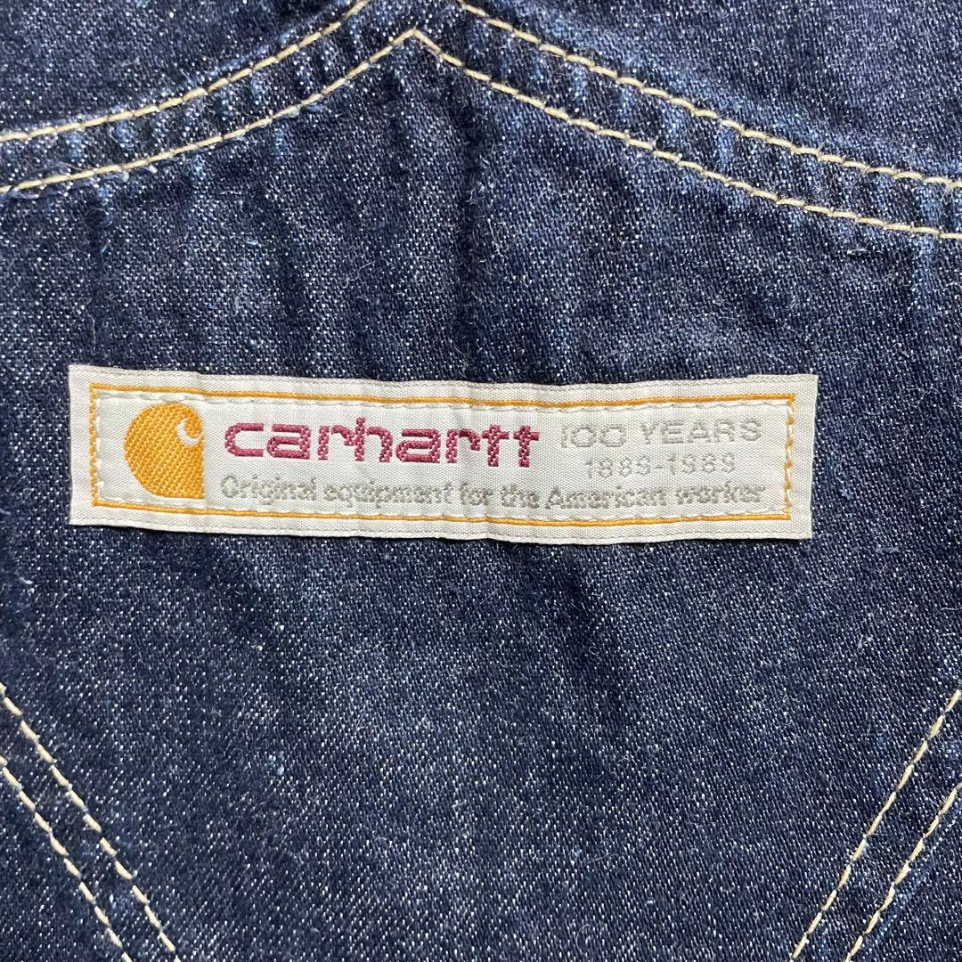 カーハート　100周年記念　デニムオーバーオール　サロペット　34×34