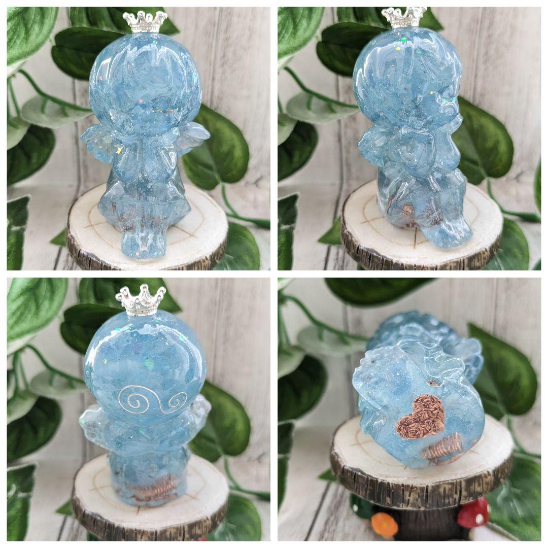 【まゆ】シトリン✕イエロークラック水晶のマーメイド形オルゴナイト☆他４点