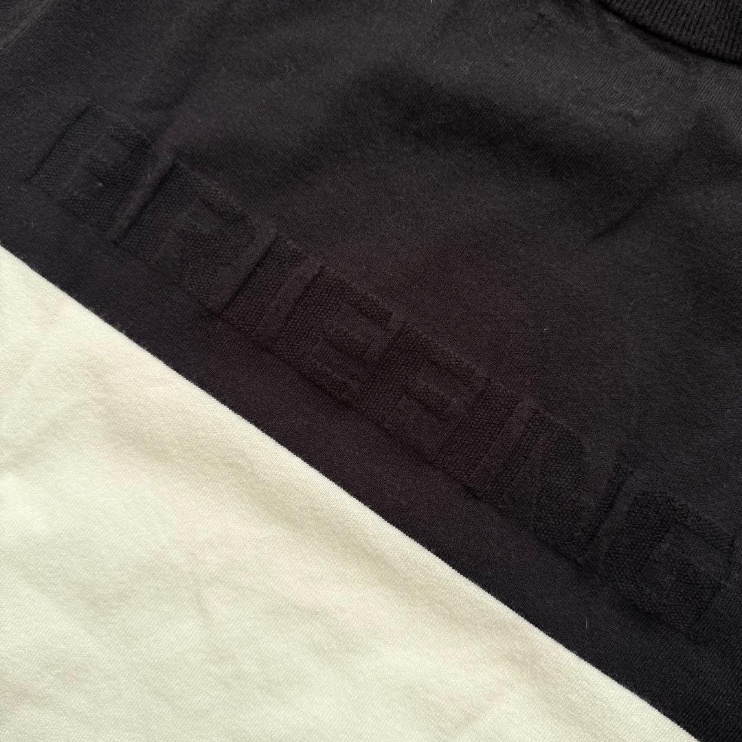 ブリーフィングゴルフ　ニット　S相当　黒　白　バイカラー　レーヨン素材