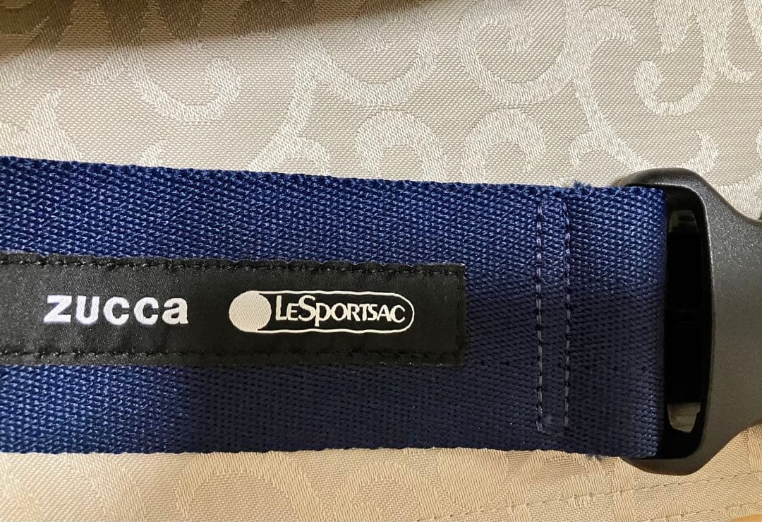 レスポートサック&ZUCCA コラボ ボディバッグ ネイビー ストライプ