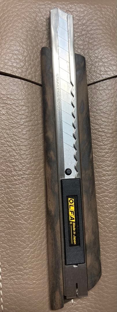 工房楔　黒柿孔雀杢　カッターナイフ　カッター　文具