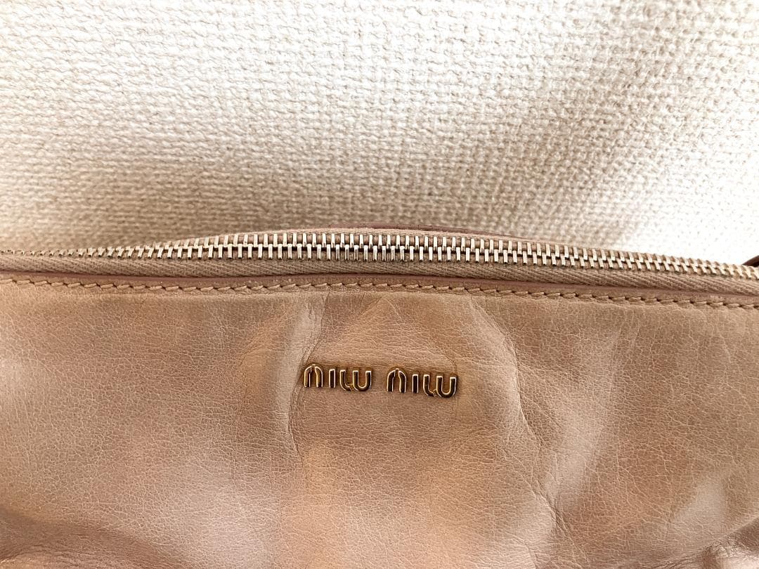 MIU MIU VITELLO LUX RIBBON BAG レザー バッグ