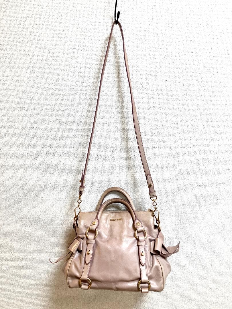 MIU MIU VITELLO LUX RIBBON BAG レザー バッグ