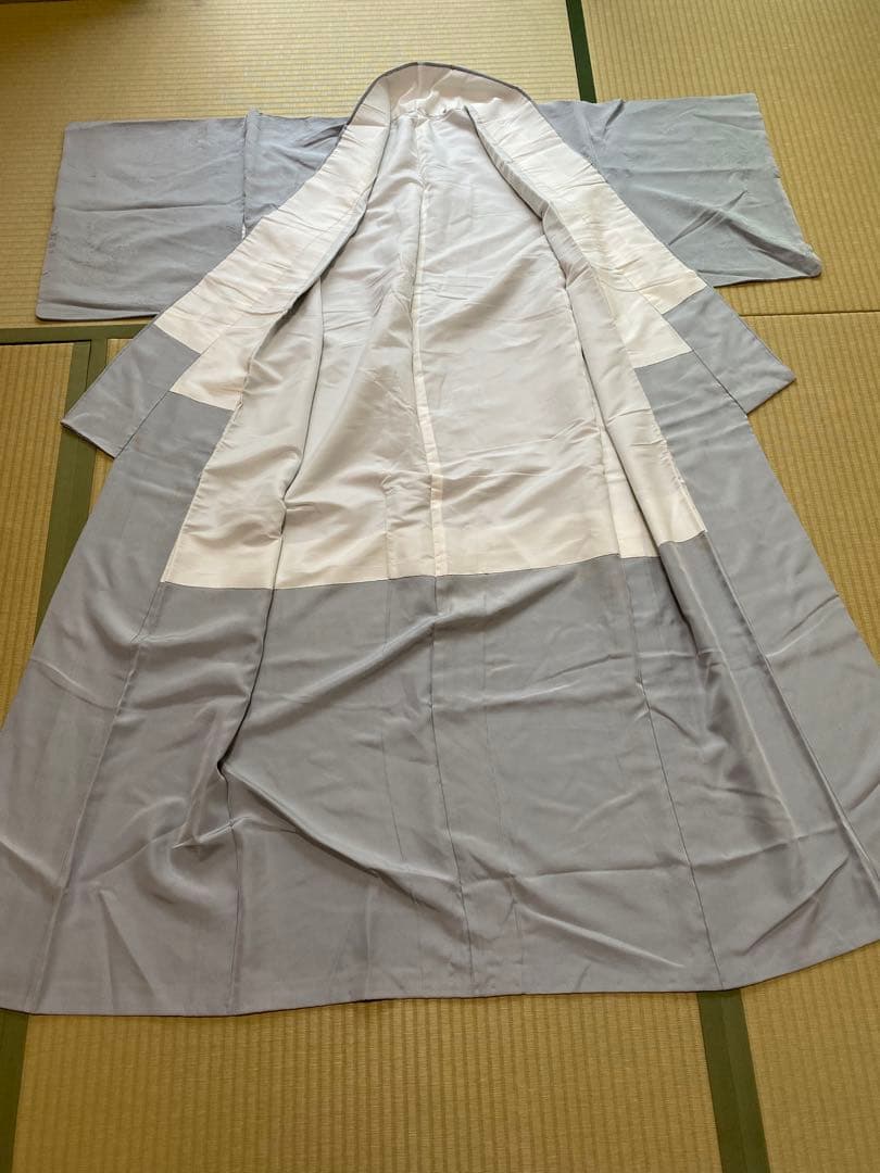 【着物5点セット】袷　色無地　水色　ママ着物　入学　卒業　お茶会