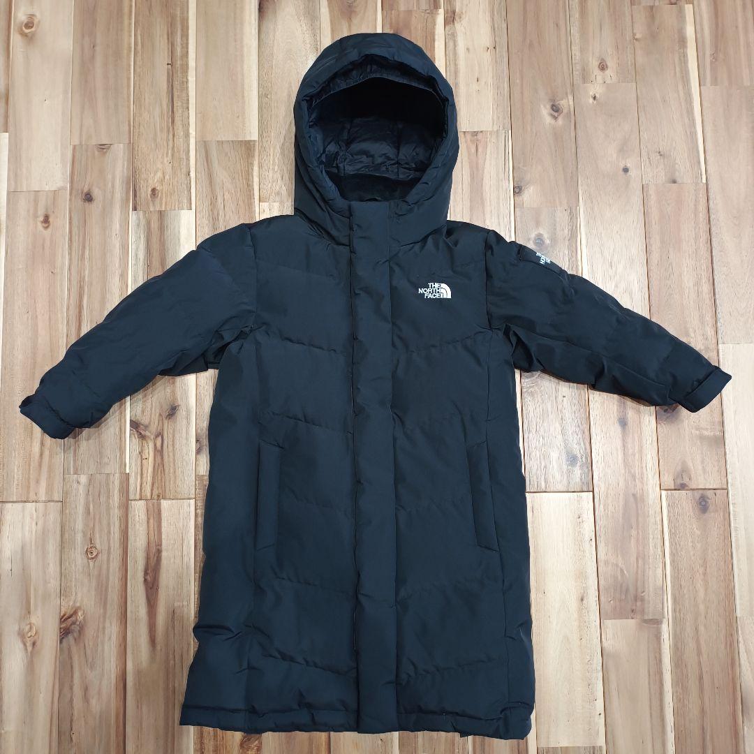 美品　限定　ノースフェイス　ロング　ダウンジャケット　ブラック　キッズ110