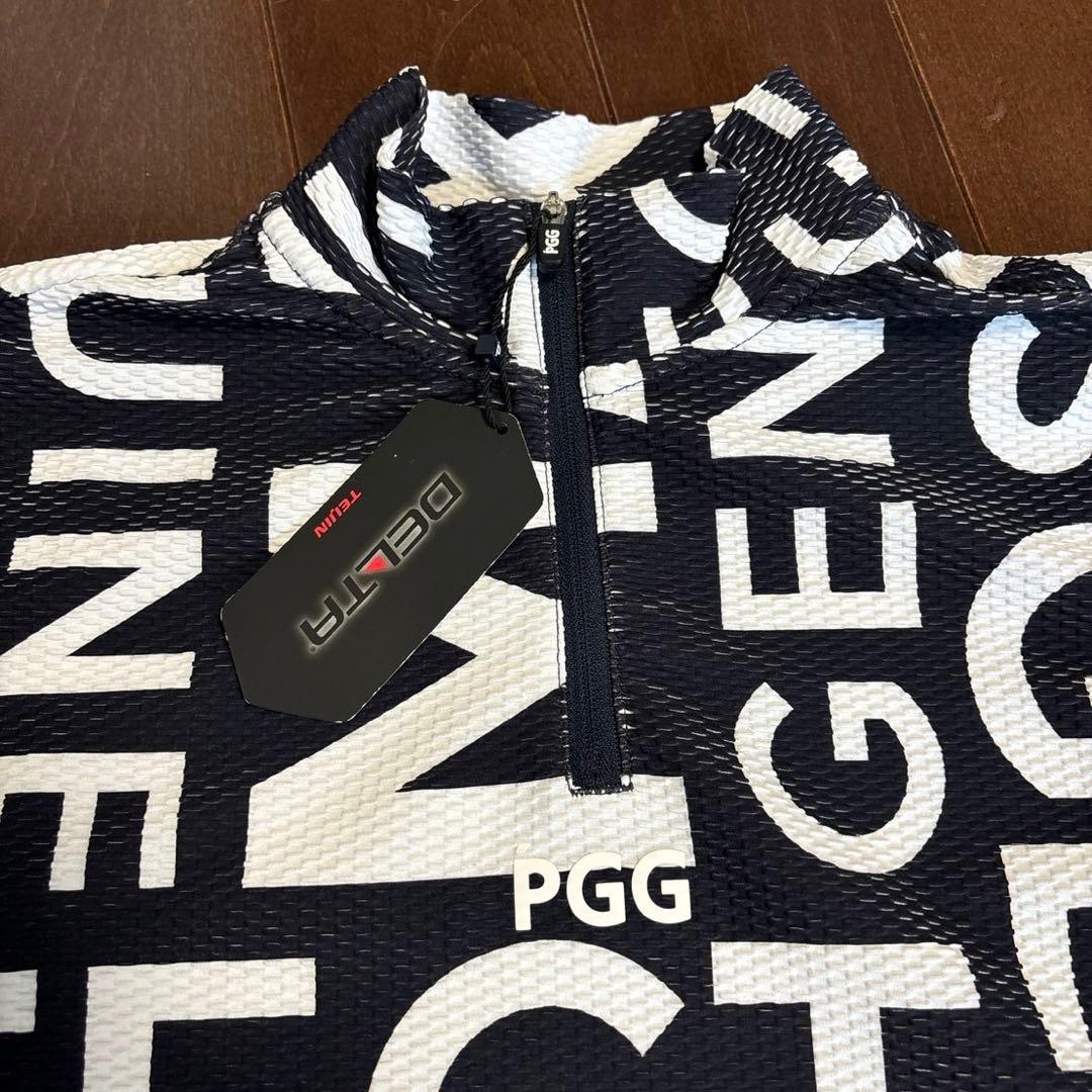 パーリーゲイツデルタロゴ総柄ハーフジッパー長袖シャツサイズ1