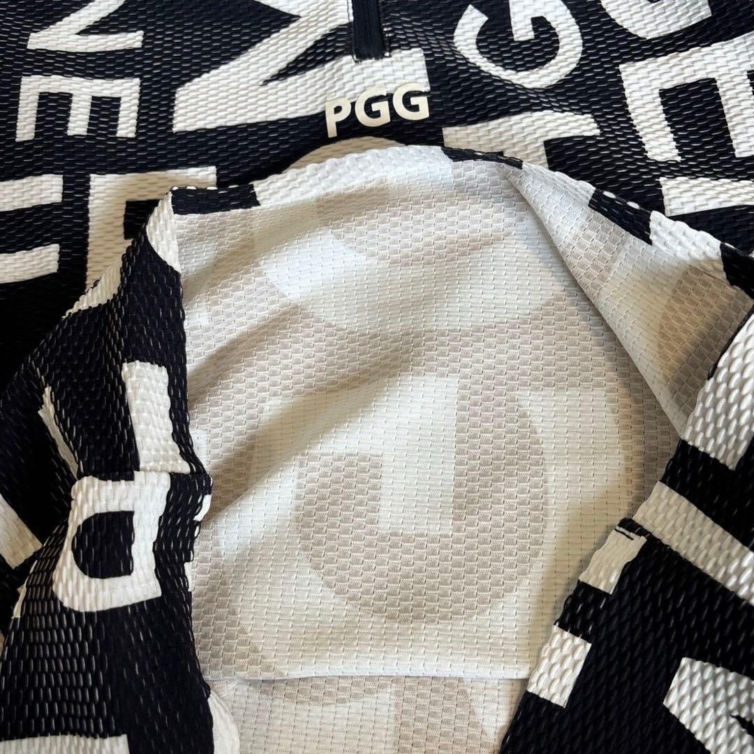 パーリーゲイツデルタロゴ総柄ハーフジッパー長袖シャツサイズ1