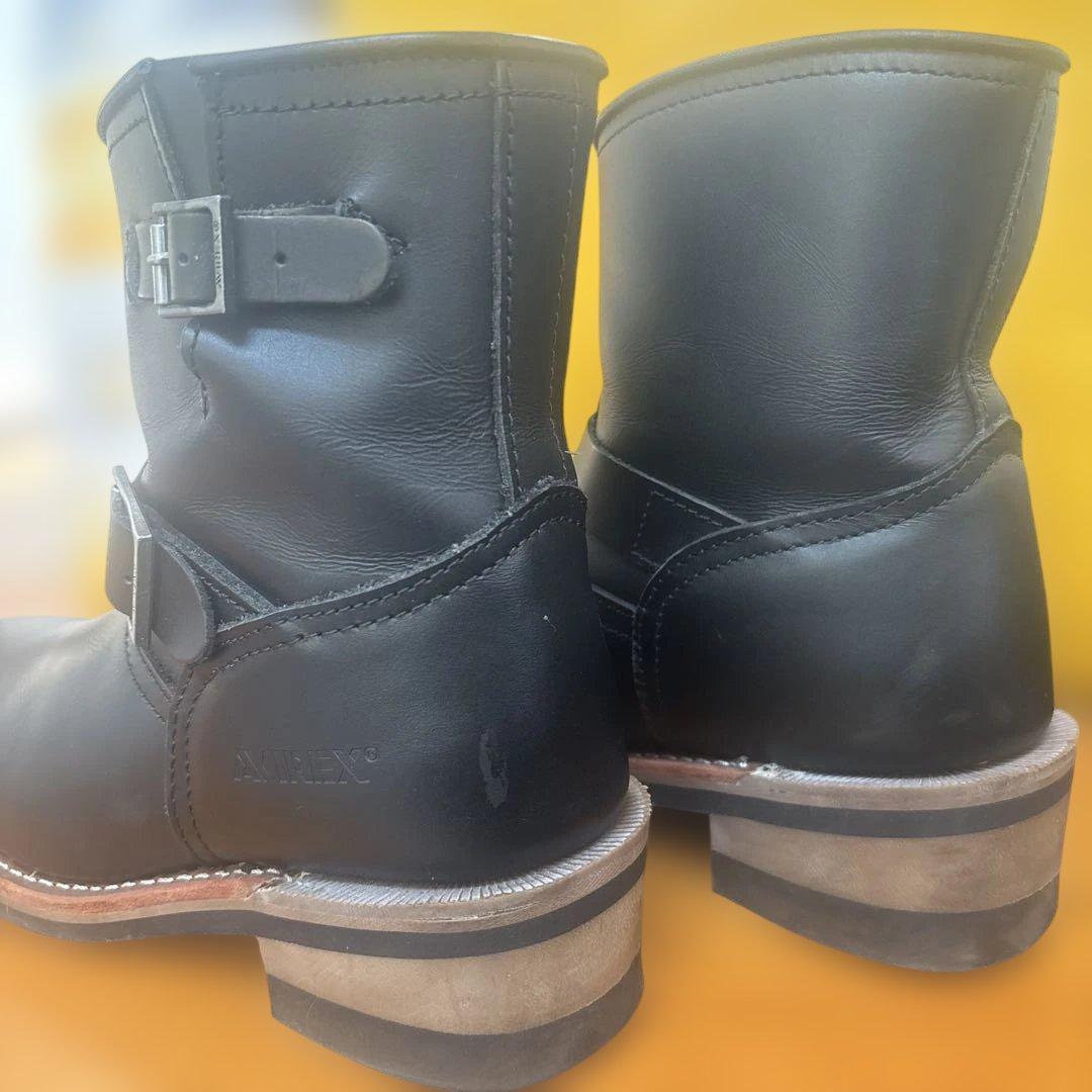 AVIREX ブラックエンジニアブーツ US 8.5