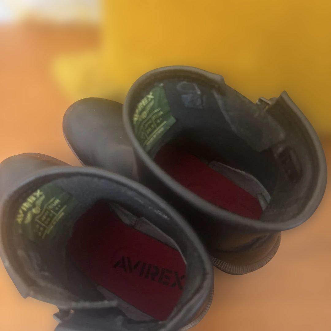 AVIREX ブラックエンジニアブーツ US 8.5