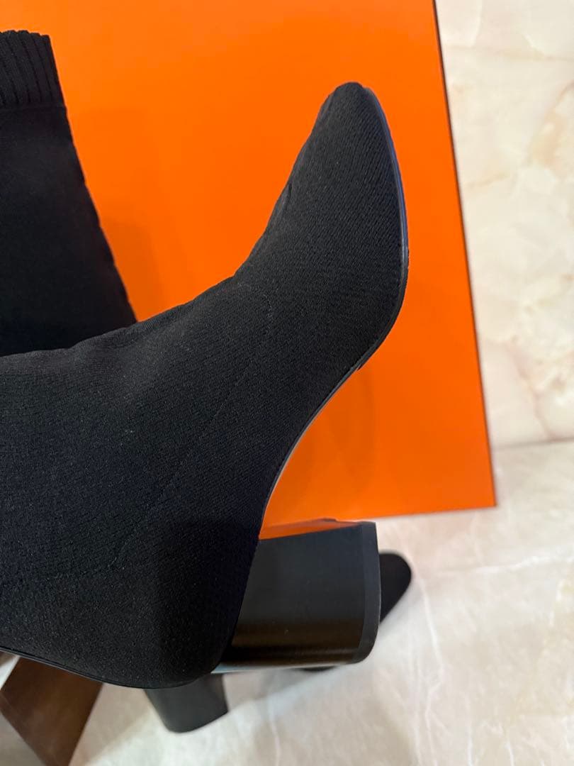 HERMES エルメス　ニットロングブーツ　40 美品　送料込