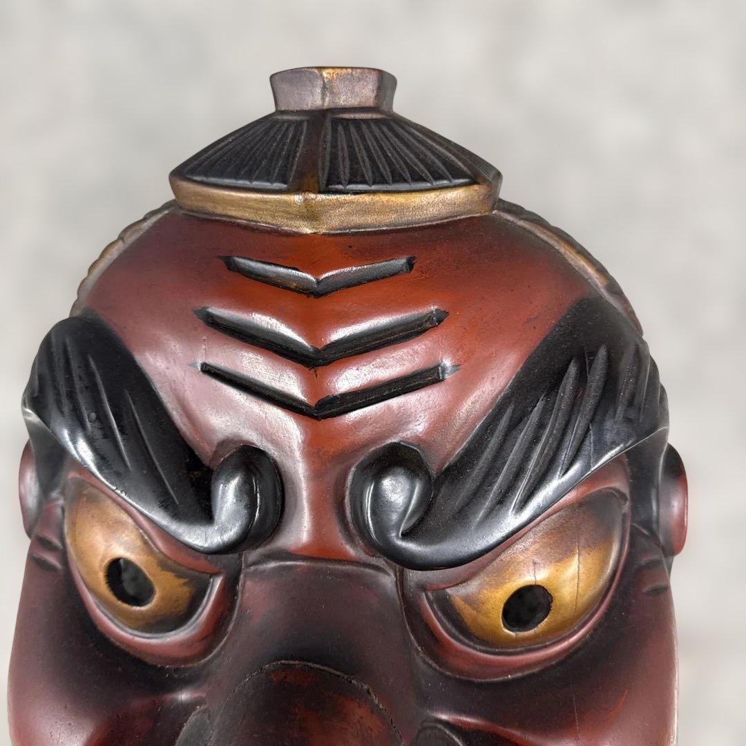 ★天狗 テング お面 木彫り 壁掛け用 縁起物 アンティーク コレクション 格安