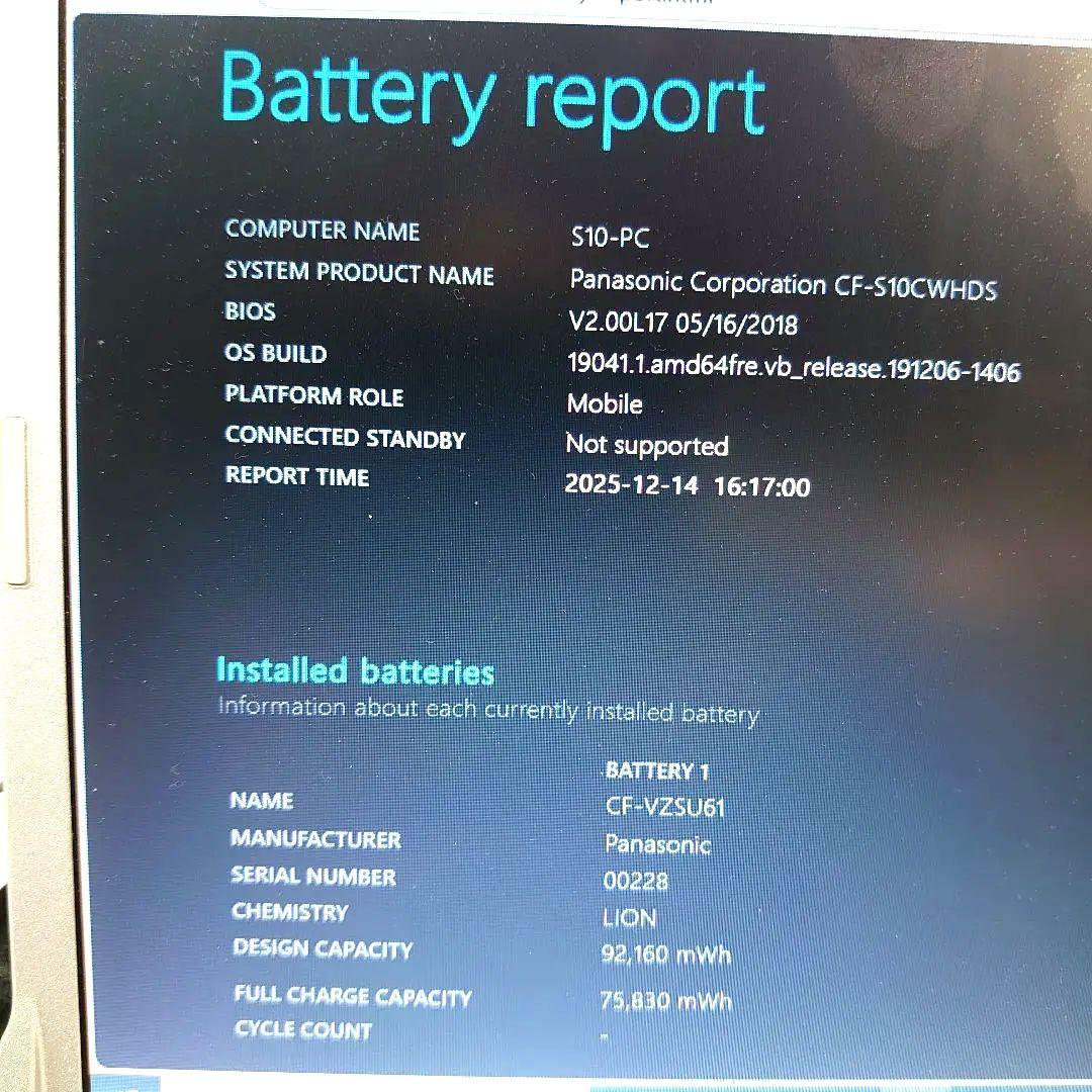 panasonic Let's note CF-S10CWHDS office付
