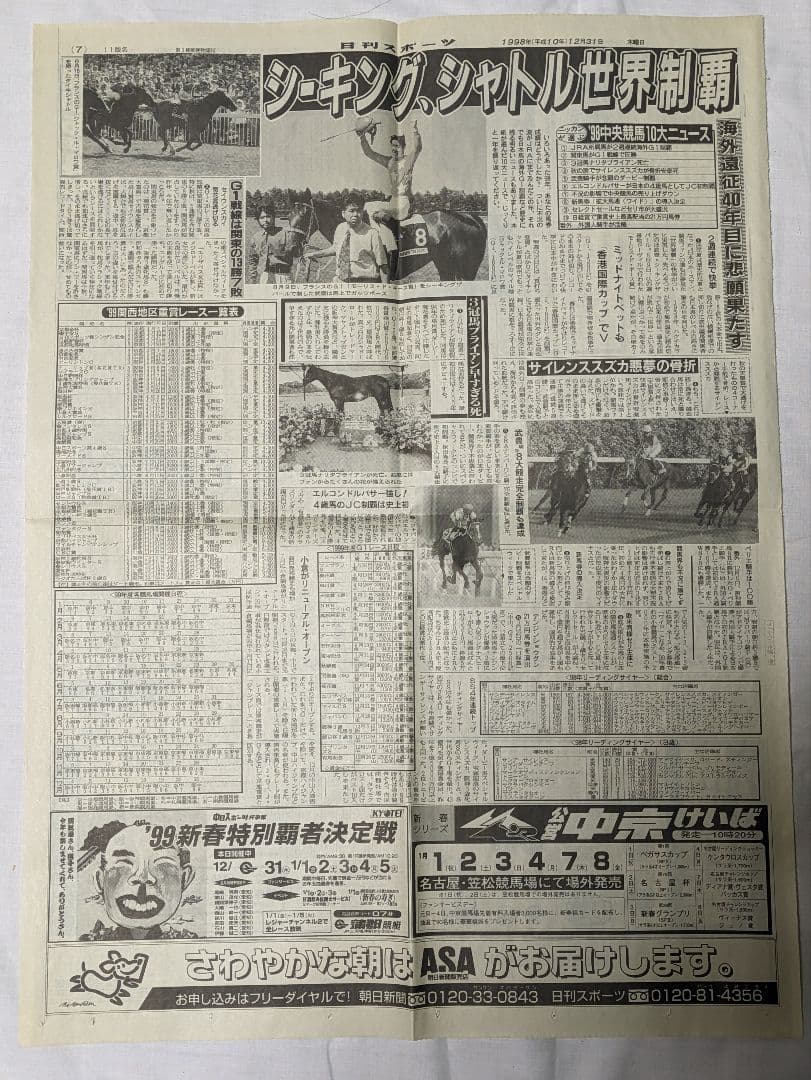 シーキングザパール　武豊　競走馬　写真パネル　額縁入り　スポーツ新聞付き