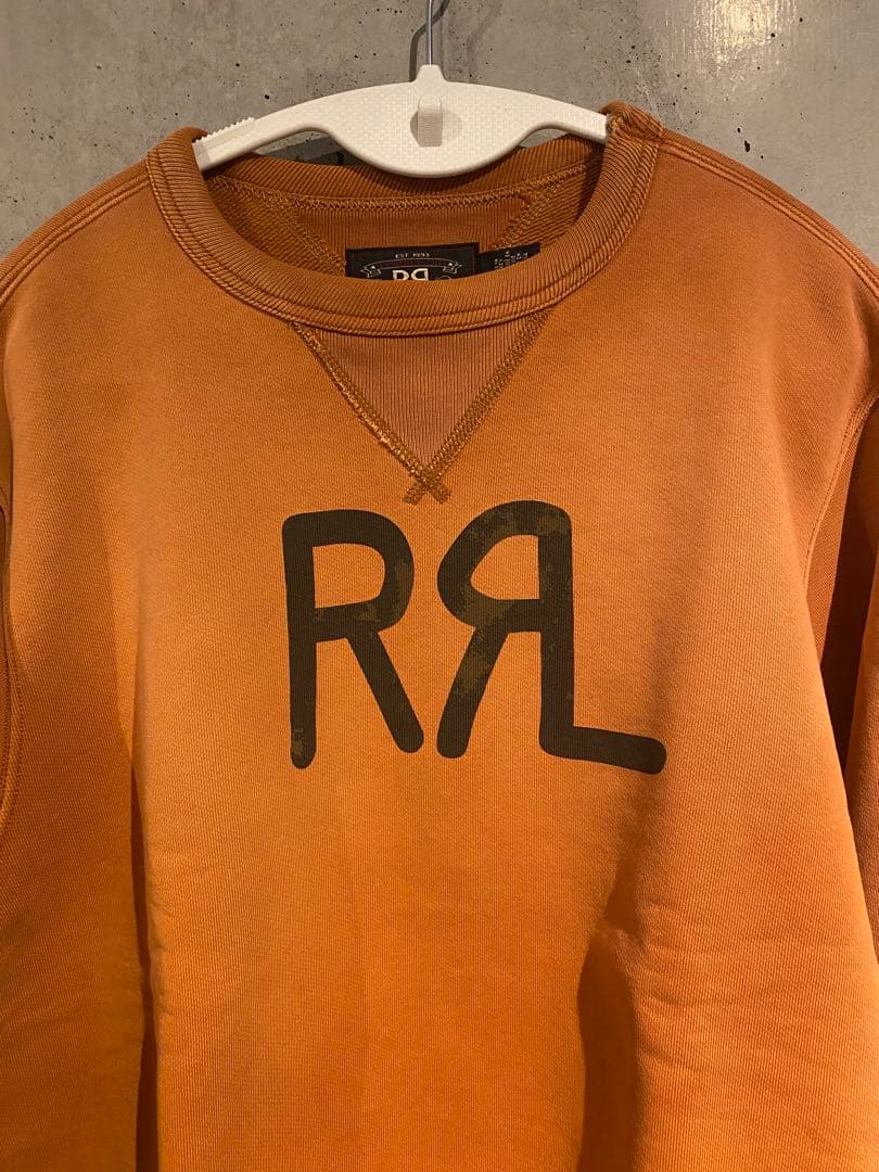新品未使用品【RRL】ランチ ロゴ スウェットヴィンテージ加工M ロンハーマン