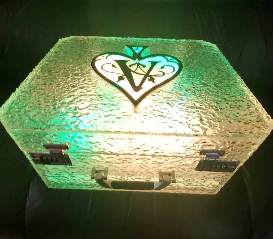 アルマンド ディスプレイ LED アタッシュ ケース シャンパン ライト　.