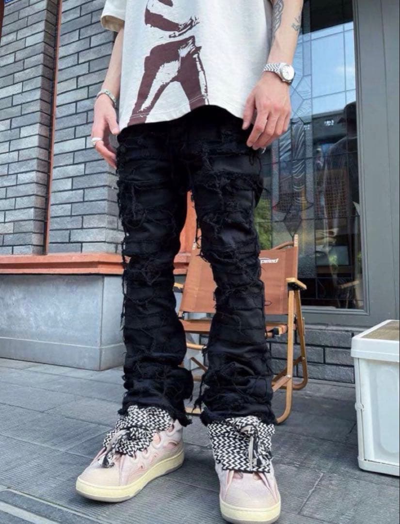 flex hood クラッシュフレアデニム　L VALABASAS guapi