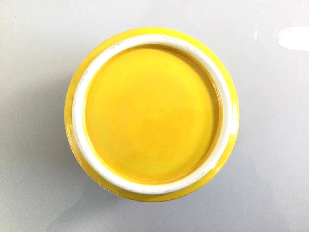 黄交趾水指 錦鳳凰絵 銘無し 茶道具 T867