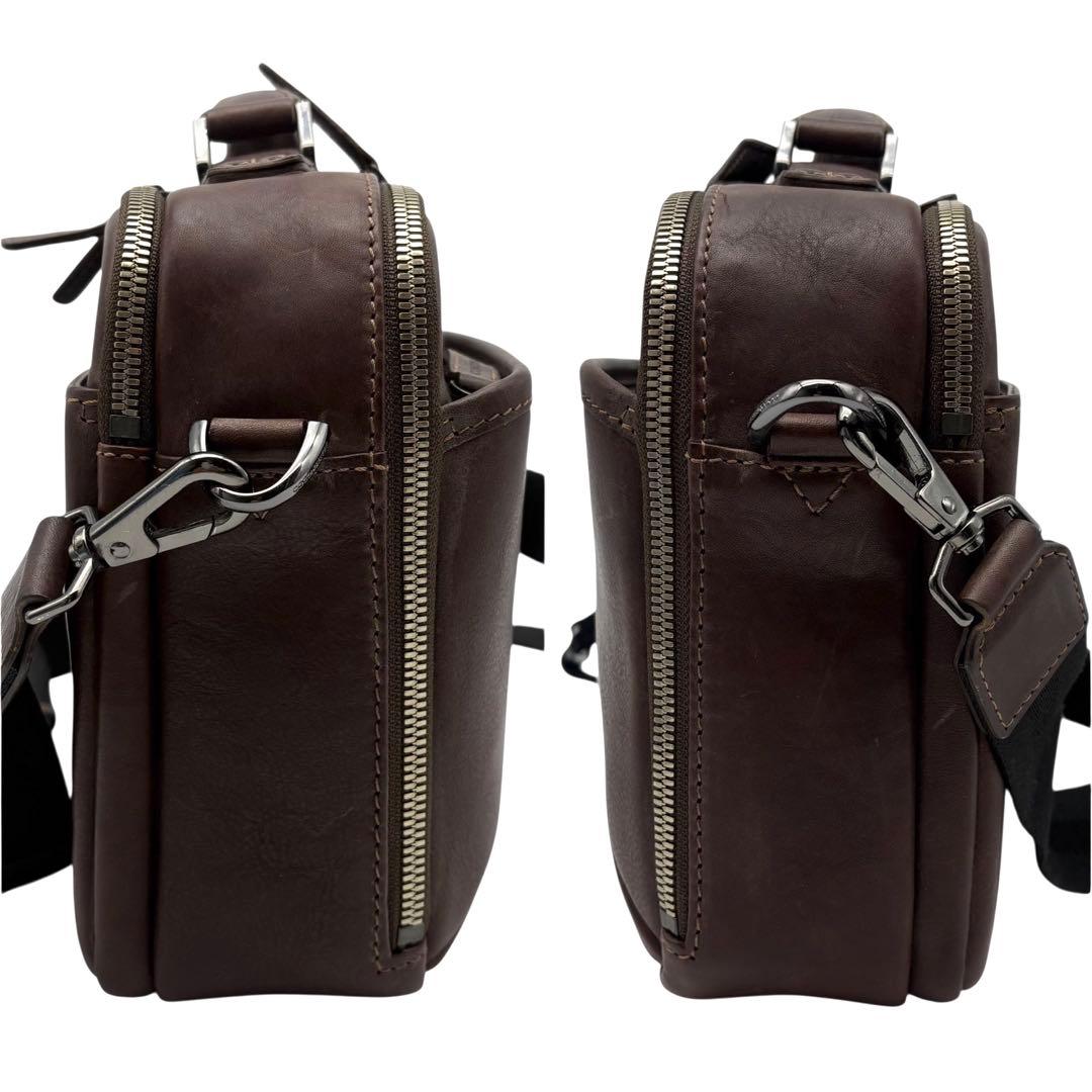 美品 ココマイスター カルドミラージュ ショルダーバッグ 2way ブラウン