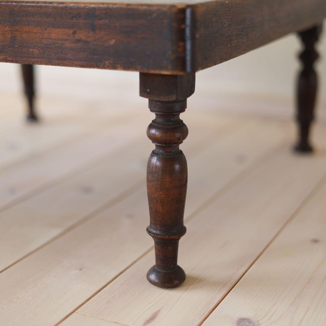 【アンティーク調】木製 正方形 折りたたみローテーブル（ダークブラウン）