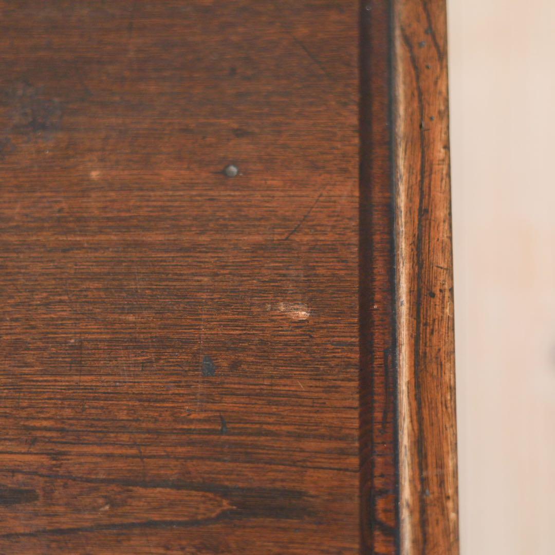 【アンティーク調】木製 正方形 折りたたみローテーブル（ダークブラウン）