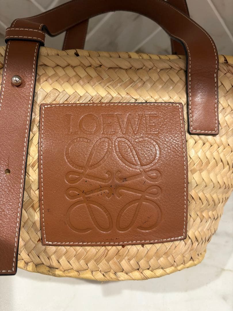 LOEWE かごバッグ ベージュ/ブラウン