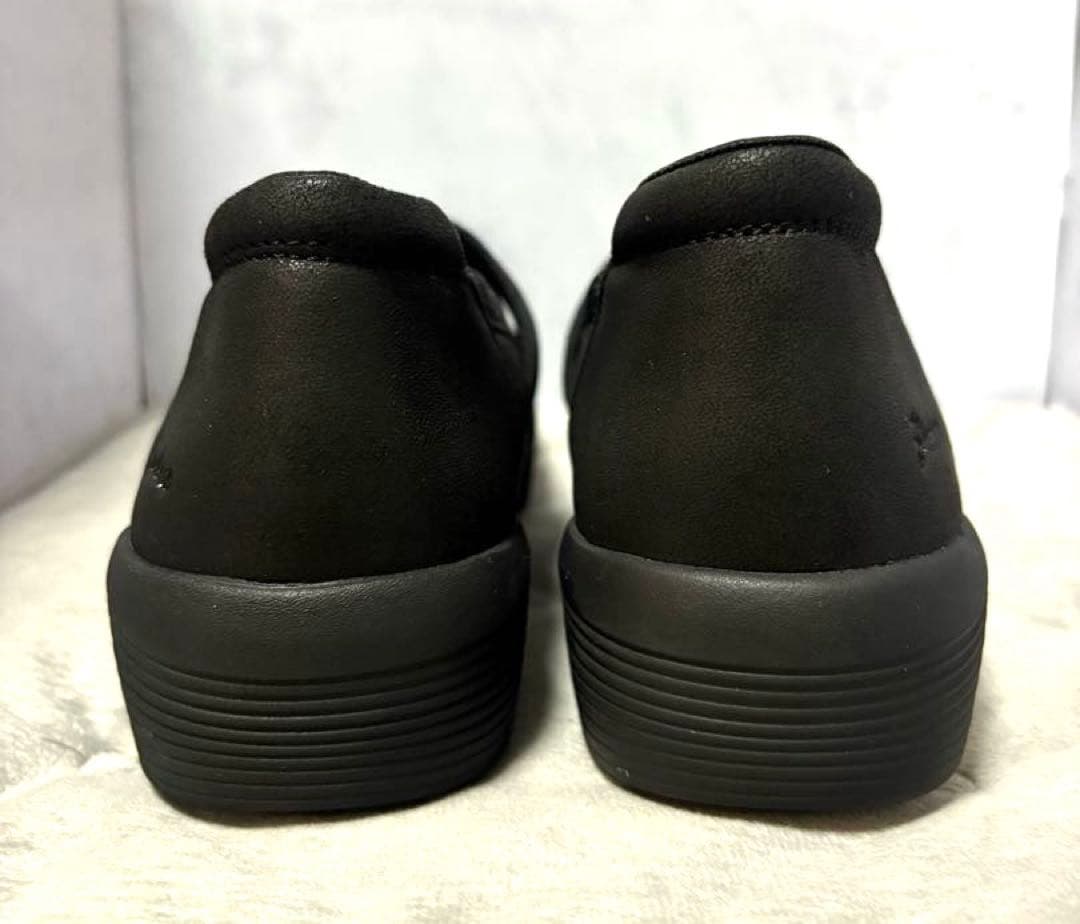 新品25スケッチャーズ黒バレエシューズメリージェーンストラップウェッジソール
