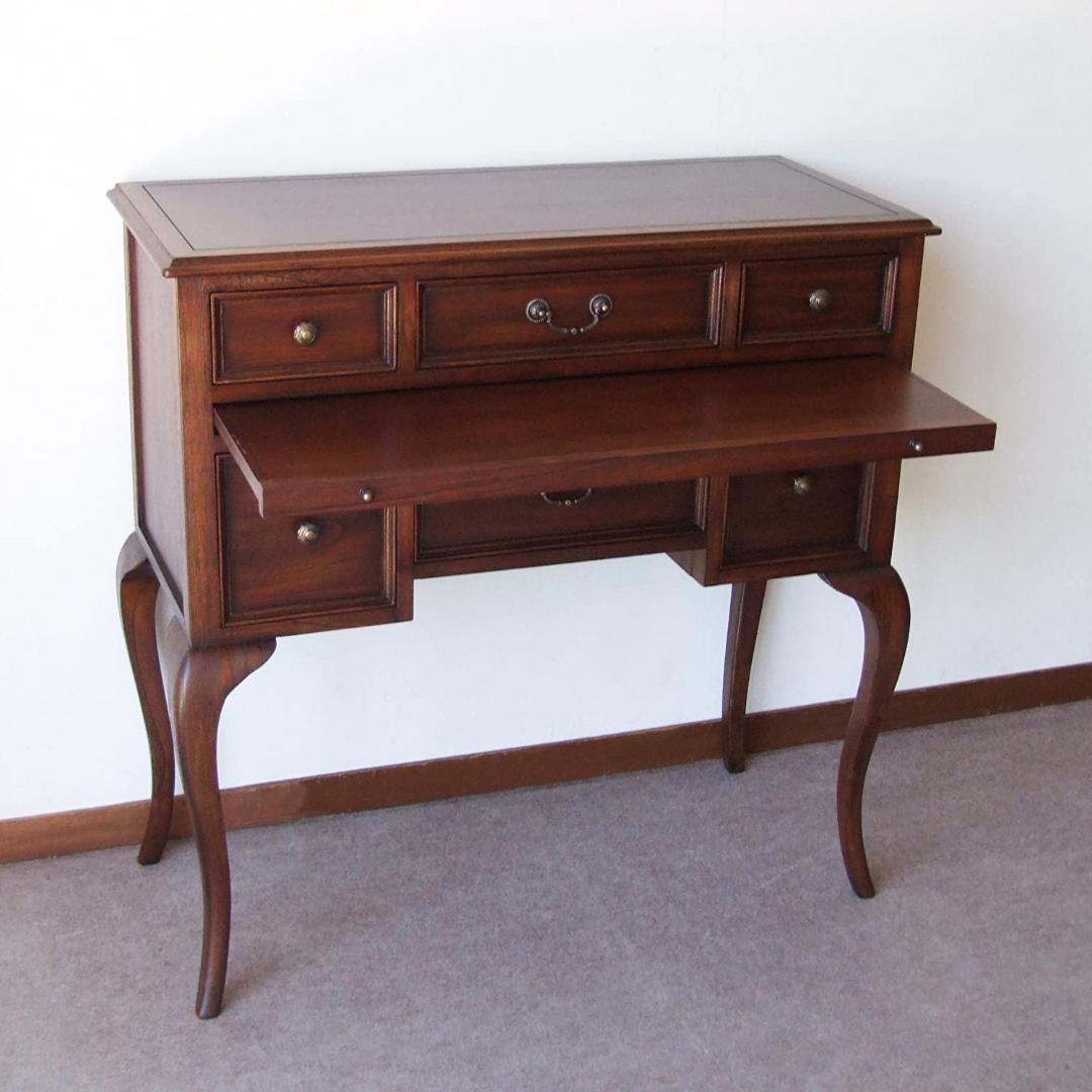 英国スタイル スライドテーブル付コンソールチェスト W90