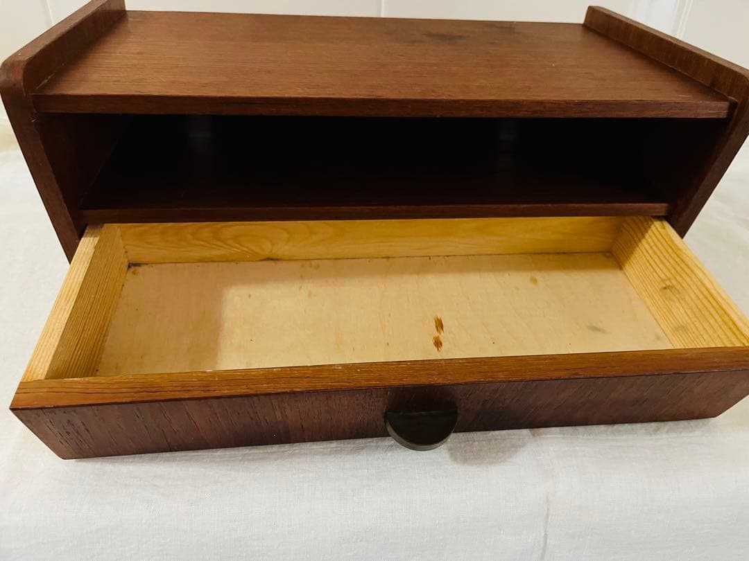 希少、北欧ヴィンテージチーク壁掛け棚