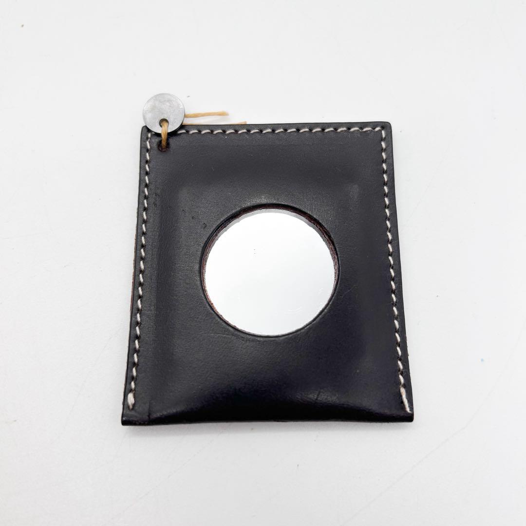 ebagos レザーパッチ ラウンドカゴバッグ ベージュ