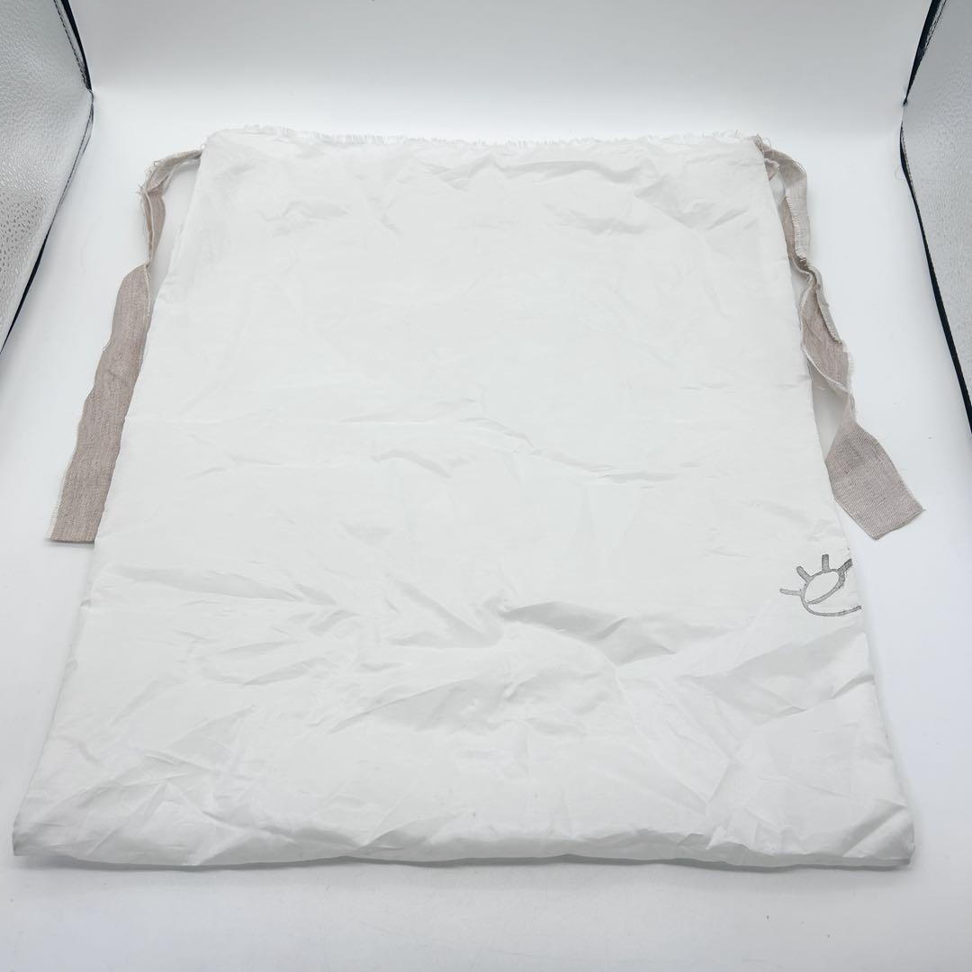 ebagos レザーパッチ ラウンドカゴバッグ ベージュ