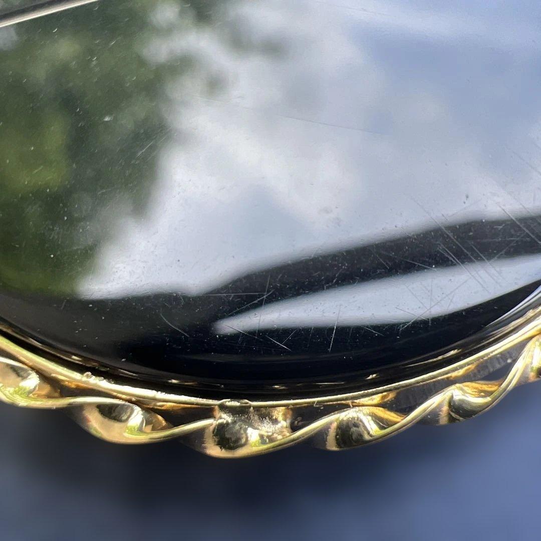 明日迄！　ストーンカメオ　K18　ブローチ　ペンダントトップ　美少女　2ways