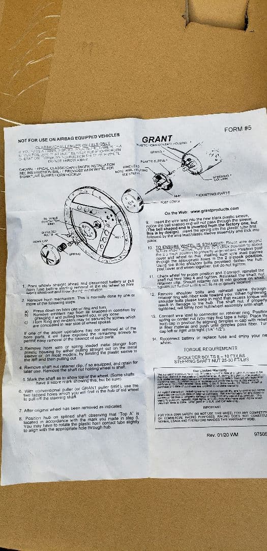 GRANT　ステアリング　 アダプター付き