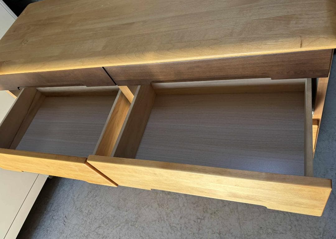 服部家具 天然木チェスト PARCO 120 LC-4、4段 幅120cm