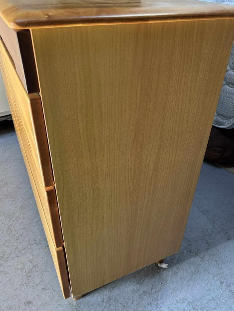 服部家具 天然木チェスト PARCO 120 LC-4、4段 幅120cm